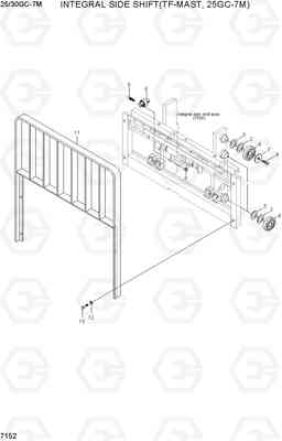 7152 INTEGRAL SIDE SHIFT (TF-MAST, 25GC-7M) 25/30GC-7M, Hyundai