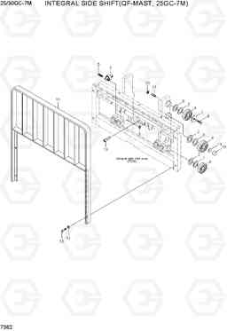 7362 INTEGRAL SIDE SHIFT (QF-MAST, 25GC-7M) 25/30GC-7M, Hyundai