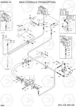 3041 MAIN HYD PIPING(KIA GEORGIA, 33L-7A) 25/30/33L-7A, Hyundai
