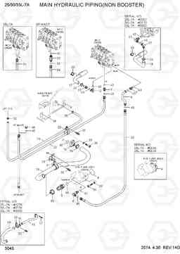 3045 MAIN HYDRAULIC PIPING(NON BOOSTER) 25/30/33L-7A, Hyundai