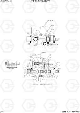 3A51 LIFT BLOCK ASSY 25/30/33L-7A, Hyundai