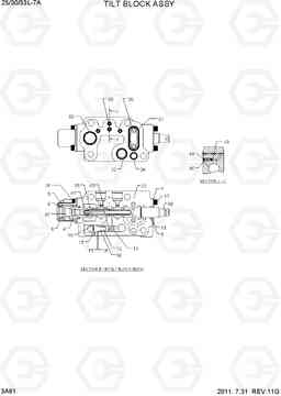 3A61 TILT BLOCK ASSY 25/30/33L-7A, Hyundai