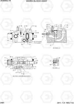 3A81 WORK BLOCK ASSY 25/30/33L-7A, Hyundai