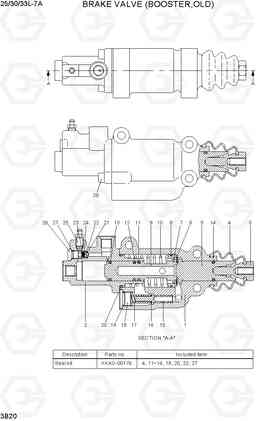 3B20 BRAKE VALVE(BOOSTER) 25/30/33L-7A, Hyundai
