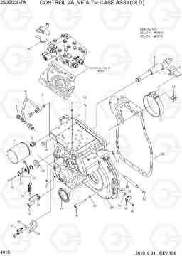 4010 CONTROL VALVE & TM CASE ASSY(OLD) 25/30/33L-7A, Hyundai