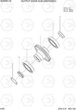 4150 OUTPUT GEAR SUB ASSY(NEW) 25/30/33L-7A, Hyundai