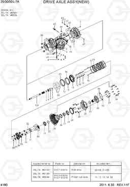 4180 DRIVE AXLE ASSY(NEW) 25/30/33L-7A, Hyundai