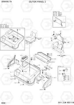 6030 OUTER PANEL 2 25/30/33L-7A, Hyundai