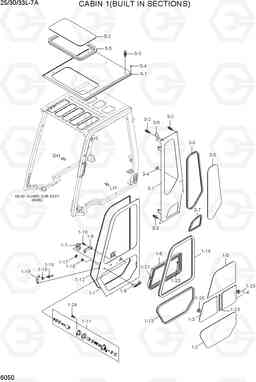 6050 CABIN 1(BUILT IN SECTION) 25/30/33L-7A, Hyundai