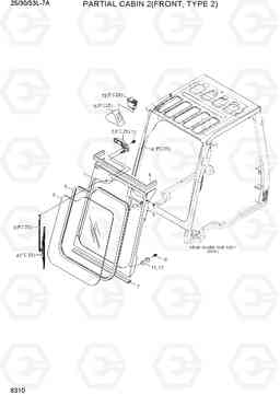 6310 PARTIAL CABIN 2(FRONT,TYPE 2) 25/30/33L-7A, Hyundai