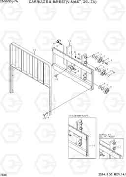 7040 CARRIAGE & B/REST (V-MAST, 25L-7A) 25/30/33L-7A, Hyundai