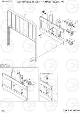 7251 CARRIAGE & B/REST (TF-MAST, 30/33L-7A) 25/30/33L-7A, Hyundai