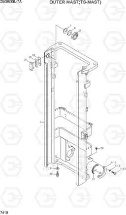 7410 OUTER MAST (TS-MAST) 25/30/33L-7A, Hyundai
