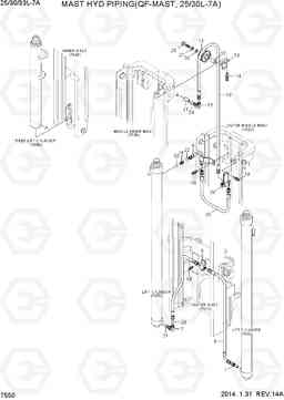 7550 MAST HYD PIPING (QF-MAST, 25/30L-7A) 25/30/33L-7A, Hyundai