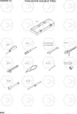 8040 TOOLS(FOR DOUBLE TIRE) 25/30/33L-7A, Hyundai