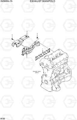 9130 EXHAUST MANIFOLD 25/30/33L-7A, Hyundai