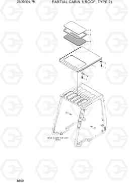 6300 PARTIAL CABIN 1(ROOF,TYPE 2) 25/30/33L-7M, Hyundai