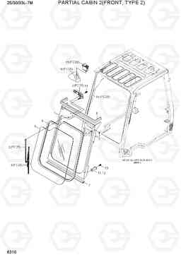 6310 PARTIAL CABIN 2(FRONT,TYPE 2) 25/30/33L-7M, Hyundai