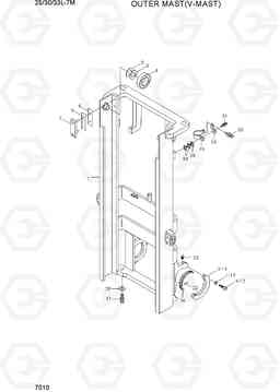 7010 OUTER MAST (V-MAST) 25/30/33L-7M, Hyundai