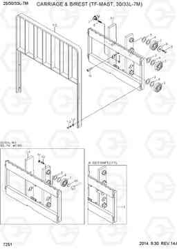 7251 CARRIAGE & B/REST (TF-MAST,30/33L-7M) 25/30/33L-7M, Hyundai