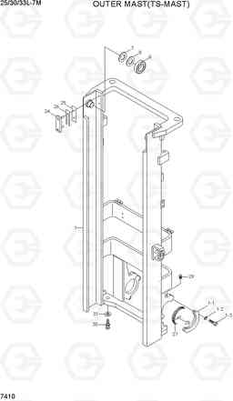 7410 OUTER MAST (TS-MAST) 25/30/33L-7M, Hyundai