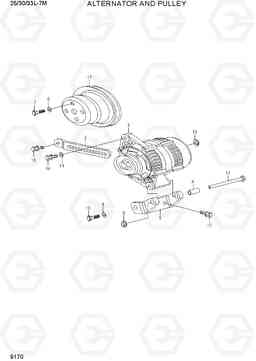 9170 ALTERNATOR AND PULLEY 25/30/33L-7M, Hyundai