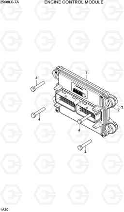 1A30 ENGINE CONTROL MODULE 25LC/30LC-7A, Hyundai