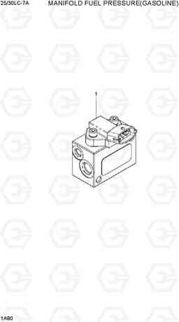 1A80 MANIFOLD FUEL PRESSURE(GASOLINE) 25LC/30LC-7A, Hyundai