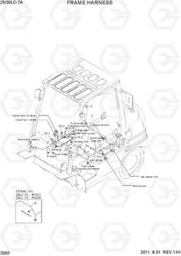 2050 FRAME HARNESS 25LC/30LC-7A, Hyundai