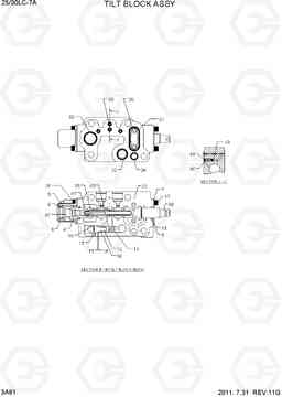 3A61 TILT BLOCK ASSY 25LC/30LC-7A, Hyundai