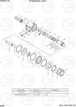 3A90 STEERING UNIT 25LC/30LC-7A, Hyundai