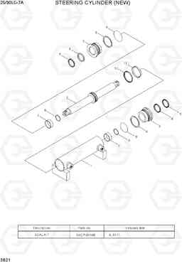3B21 STEERING CYLINDER (NEW) 25LC/30LC-7A, Hyundai
