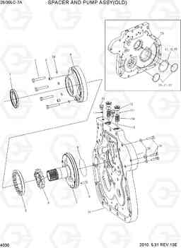 4030 SPACER AND PUMP ASSY(OLD) 25LC/30LC-7A, Hyundai