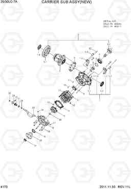 4170 CARRIER SUB ASSY(NEW) 25LC/30LC-7A, Hyundai