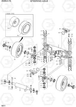 5011 STEERING AXLE (NEW) 25LC/30LC-7A, Hyundai