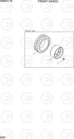 5020 FRONT WHEEL 25LC/30LC-7A, Hyundai