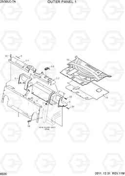 6020 OUTER PANEL 1 25LC/30LC-7A, Hyundai