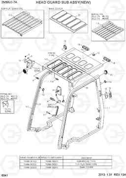 6041 HEAD GUARD SUB ASSY 25LC/30LC-7A, Hyundai