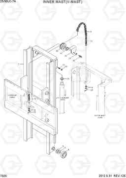 7020 INNER MAST(V-MAST) 25LC/30LC-7A, Hyundai