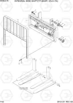 7152 INTEGRAL SIDE SHIFT (TF-MAST, 25LC-7A) 25LC/30LC-7A, Hyundai