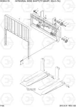 7153 INTEGRAL SIDE SHIFT(TF-MAST, 30LC-7A) 25LC/30LC-7A, Hyundai