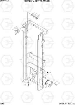 7210 OUTER MAST(TS-MAST) 25LC/30LC-7A, Hyundai