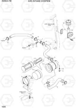 1020 AIR INTAKE SYSTEM 25LC/30LC-7M, Hyundai