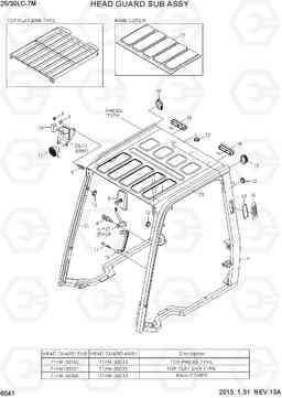 6041 HEAD GUARD SUB ASSY 25LC/30LC-7M, Hyundai