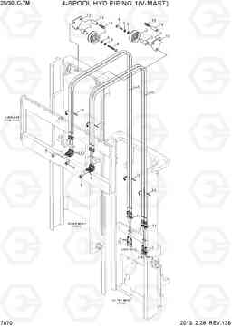 7070 4-SPOOL HYD PIPING 1(V-MAST) 25LC/30LC-7M, Hyundai