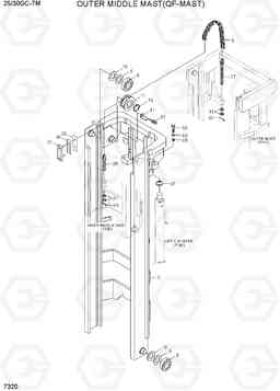 7320 OUTER MIDDLE MAST(QF-MAST) 25LC/30LC-7M, Hyundai