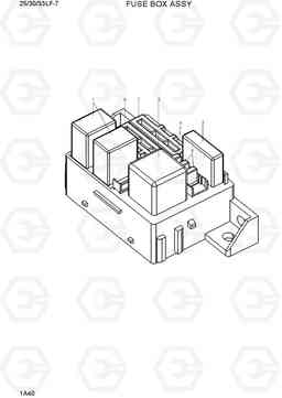 1A40 FUSE BOX 25/30/33LF-7, Hyundai