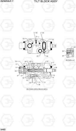 3A60 TILT BLOCK ASSY 25/30/33LF-7, Hyundai