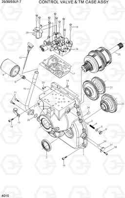 4010 CONTROL VALVE & TM CASE ASSY 25/30/33LF-7, Hyundai