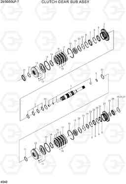 4040 CLUTCH GEAR SUB ASSY 25/30/33LF-7, Hyundai
